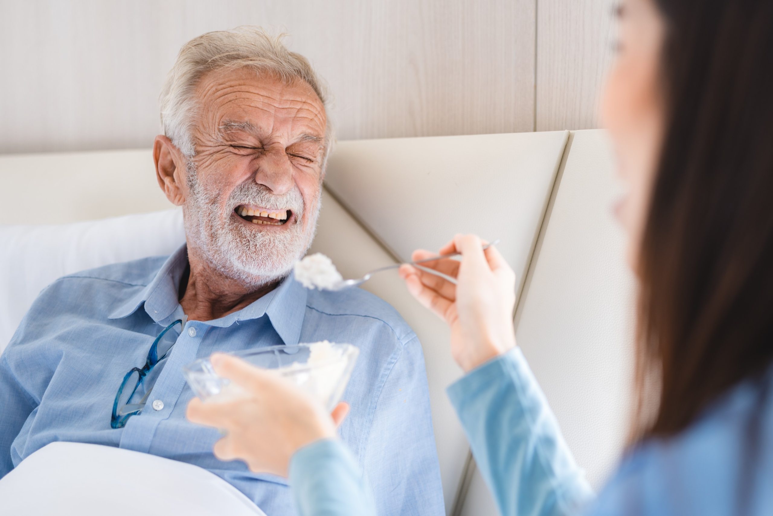 Elderly patient receiving personalized health care support at home