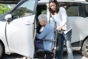 Asian Senior or Elderly Old Lady Woman Patient Sit