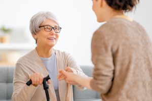 Elderly Senior with Healthcare Support Worker